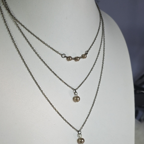 Paparazzi Brass Triple Layer Necklace - Picture 3 of 6